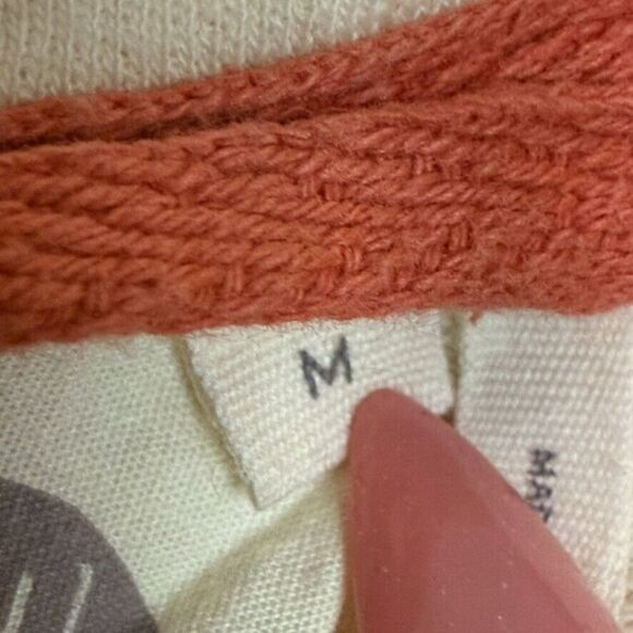 Anthropologie Lilka Knit Cropped Jacket Cardigan Women M Ivory Embroidered Boho - Picture 4 of 9